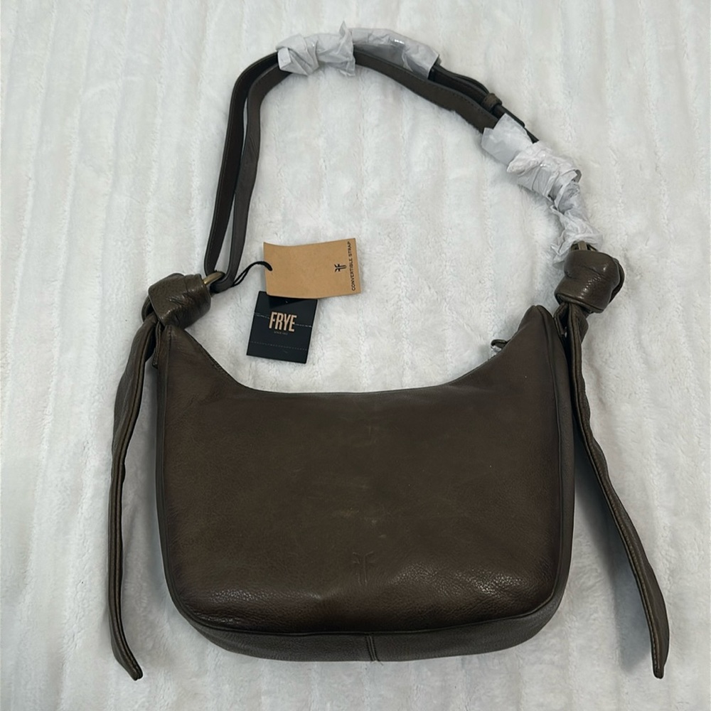 📷 NWT Frye Leather Nora Knotted Crossbody Bag Purse